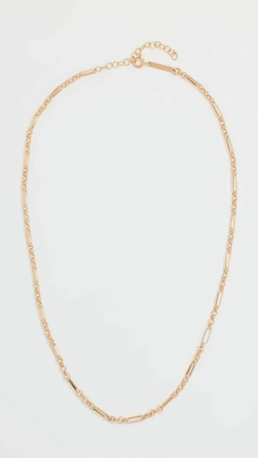 ZOE CHICCO 14K Gold Heavy Figaro Chain Necklace for Women - Solid Gold Chunky Link Necklace
