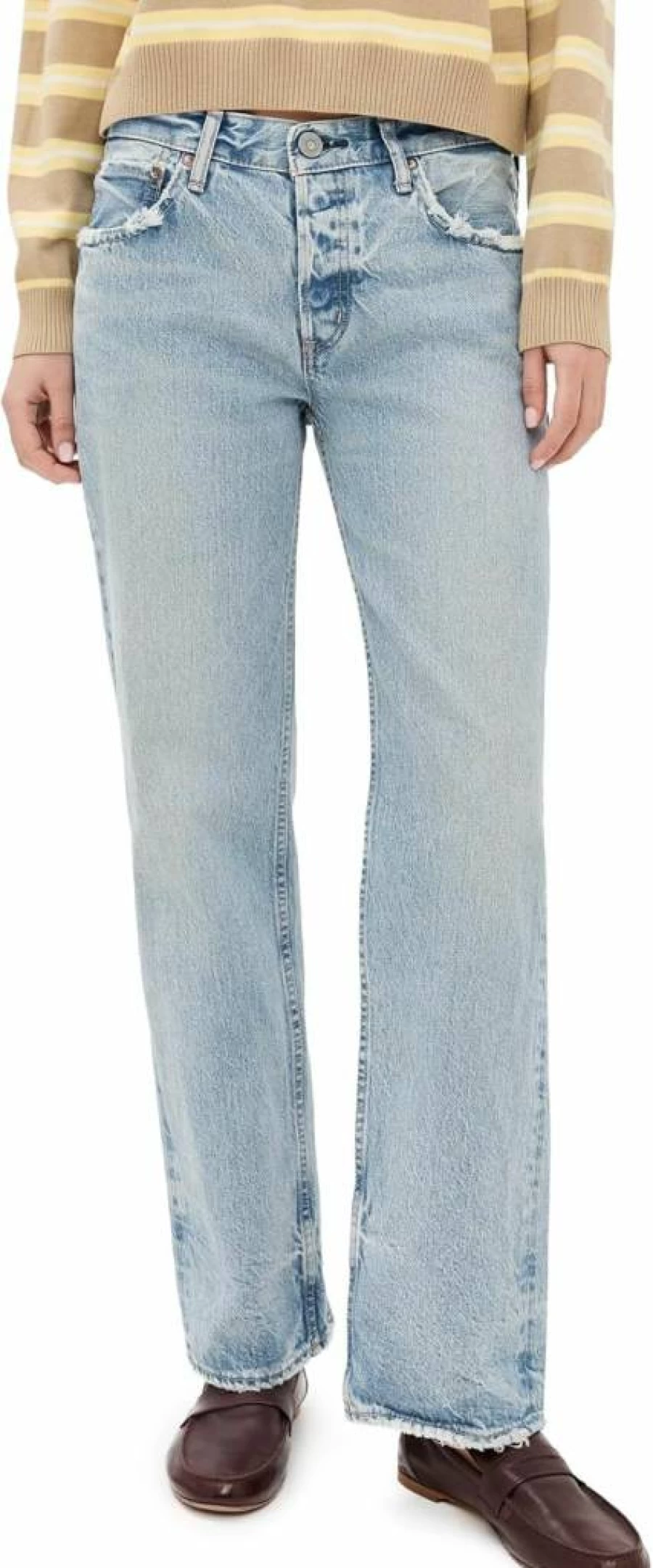 MOUSSY VINTAGE Women's Wildwood Straight Leg Low Rise Jeans - Classic Denim Pants for Women