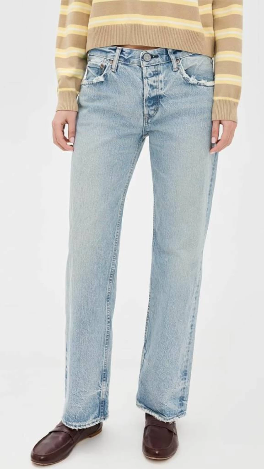 MOUSSY VINTAGE Women's Wildwood Straight Leg Low Rise Jeans - Classic Denim Pants for Women