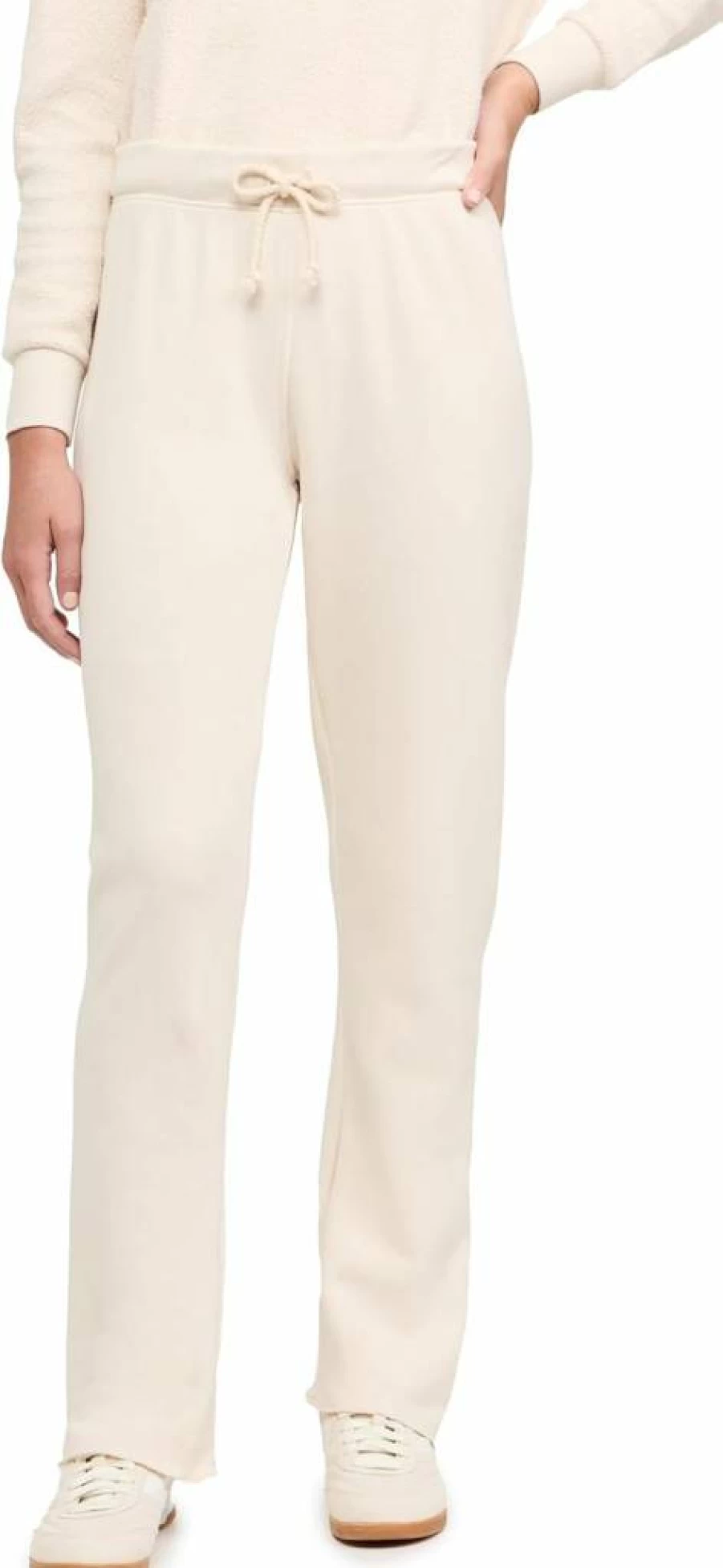 PerfectWhiteTee Women's Cozy Fleece Straight Leg Sweatpants - Soft Casual Lounge Pants