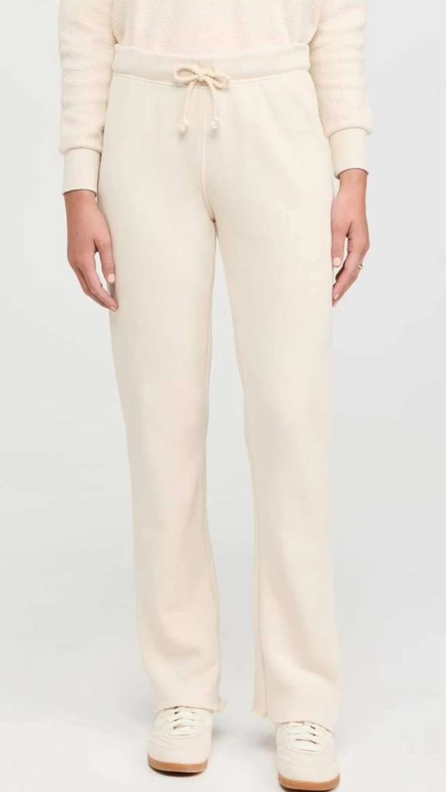 PerfectWhiteTee Women's Cozy Fleece Straight Leg Sweatpants - Soft Casual Lounge Pants