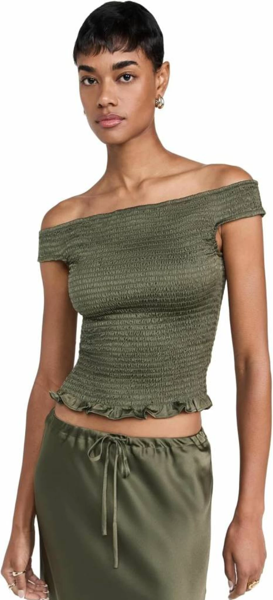 WAYF Women's Kieran Top - Stylish Casual Blouse for Everyday Wear