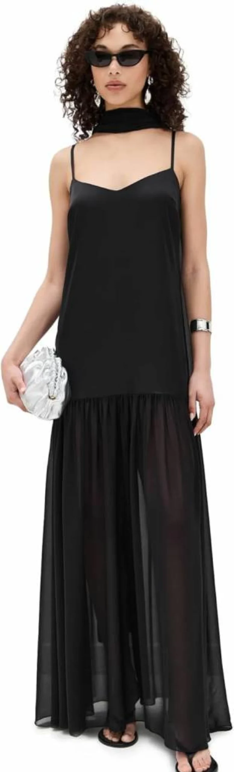 Show Me Your Mumu Women's Dalia Maxi Dress - Flowy Boho Summer Dress with V-Neck and Long Sleeves