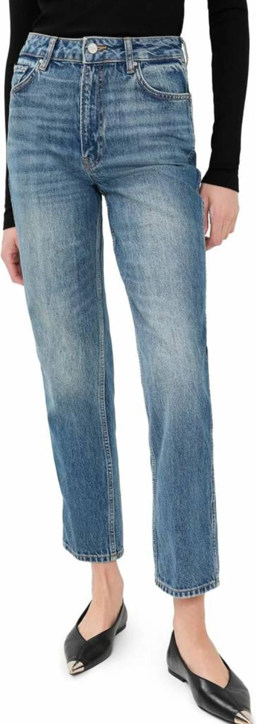 ANINE BING Women's Vintage High-Rise Vin Jeans - Classic Denim Pants for Women
