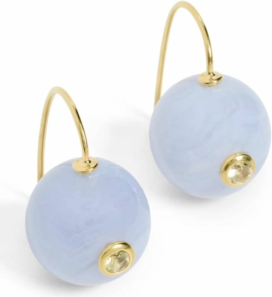 Lizzie Fortunato Blue Agate Comet Earrings for Women – Handcrafted Gemstone Jewelry