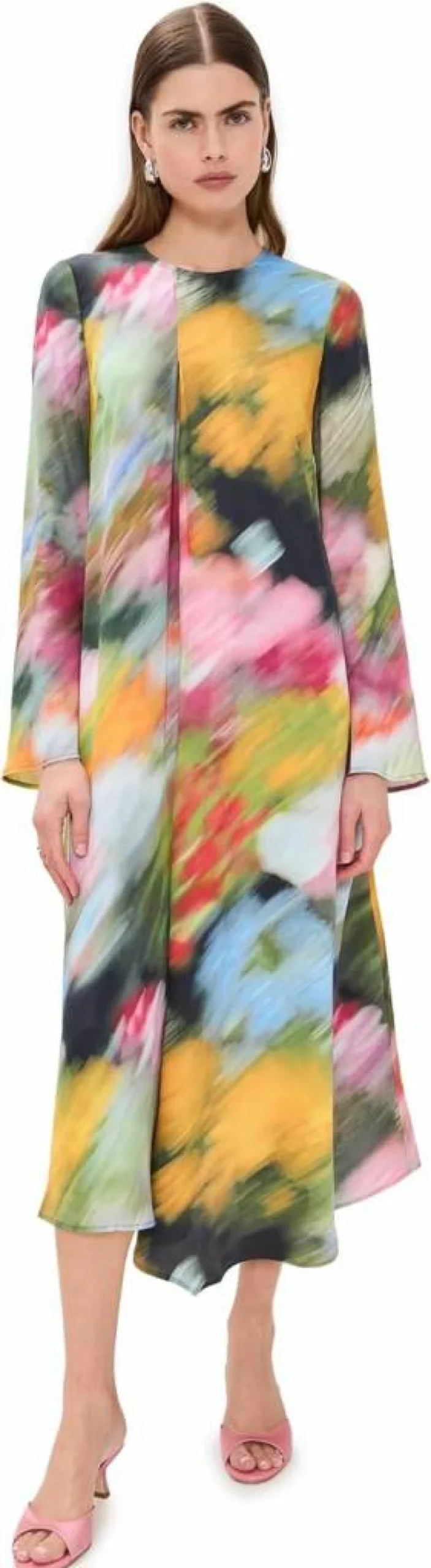 Stine Goya Women's Draped Asymmetric Midi Dress - Elegant Designer Dress for Women