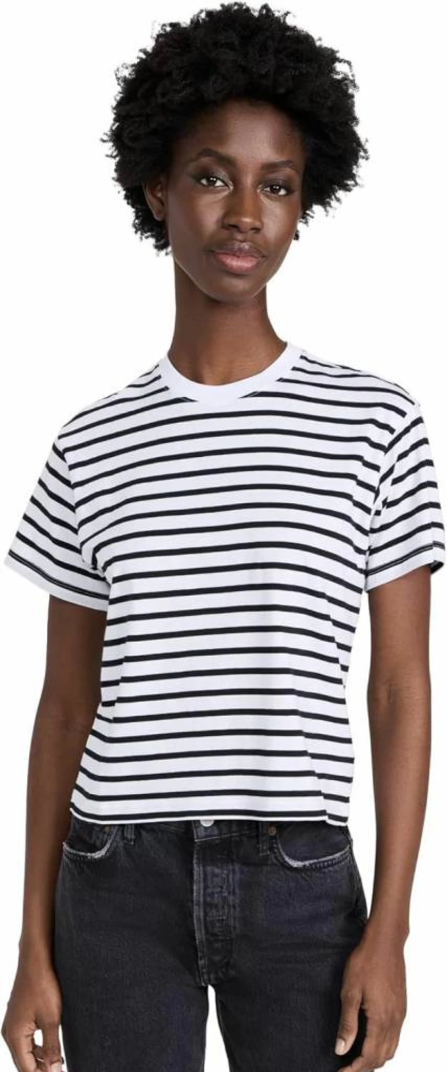 Anthony Thomas Melillo Women's Striped School Boy T-Shirt | Casual Cotton Tee
