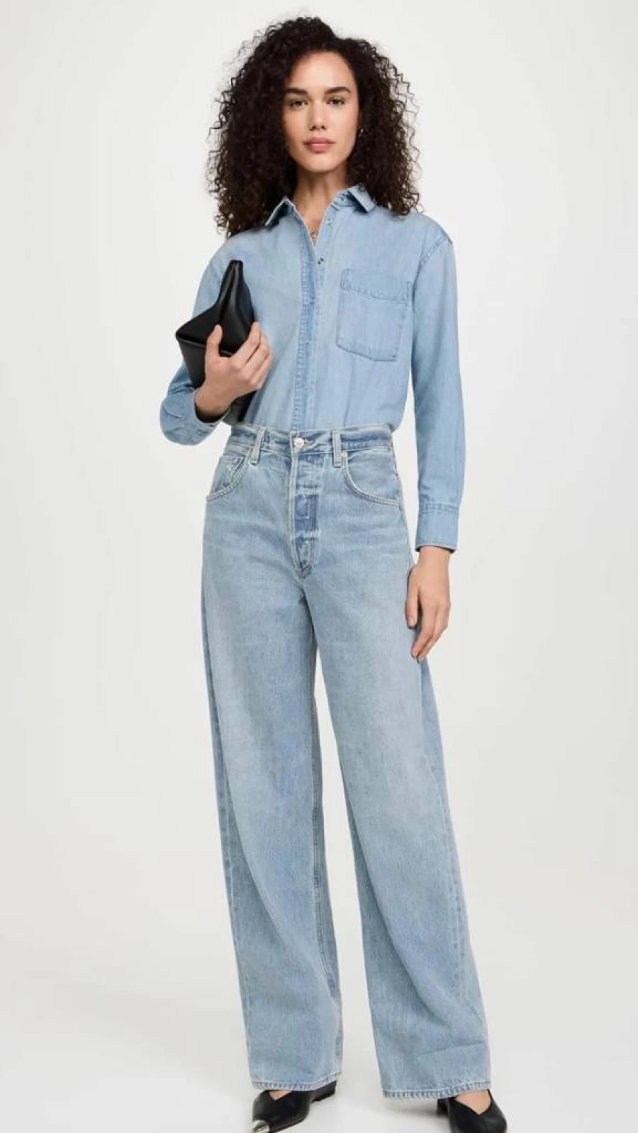 AYR Women's Denim Shirt - The Deep End Button Down Top for Women