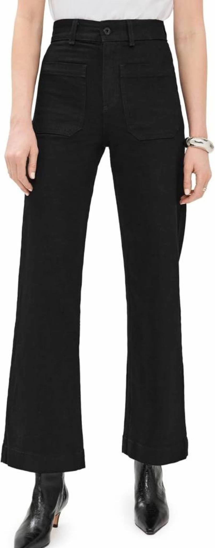 ASKK NY Women's High-Waisted Sailor Denim Jeans - Vintage Inspired Stretch Skinny Jeans for Women