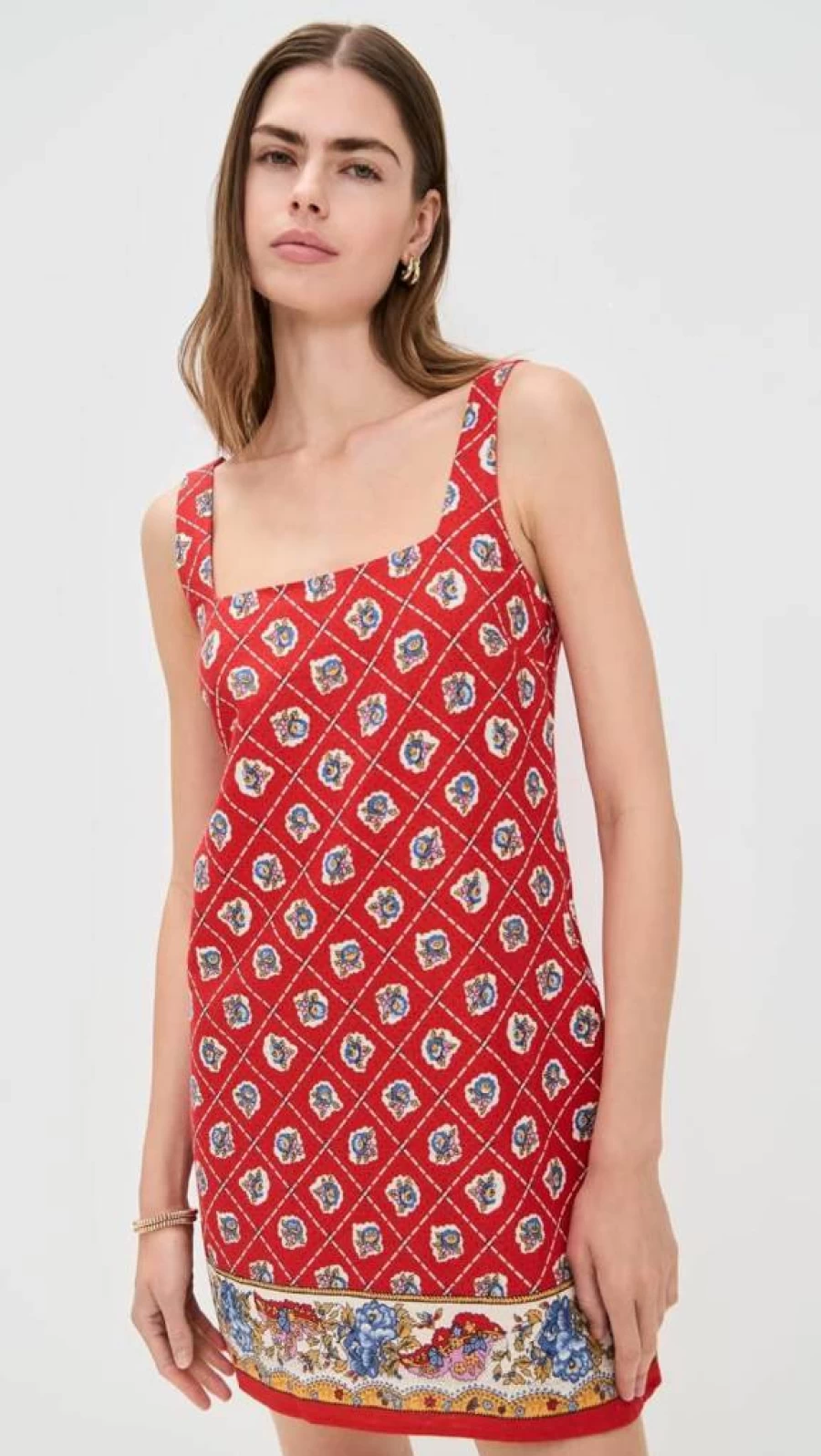 WAYF Women's Eden Mini Dress - Flowy Summer Dress with Ruffles, Casual Chic Style