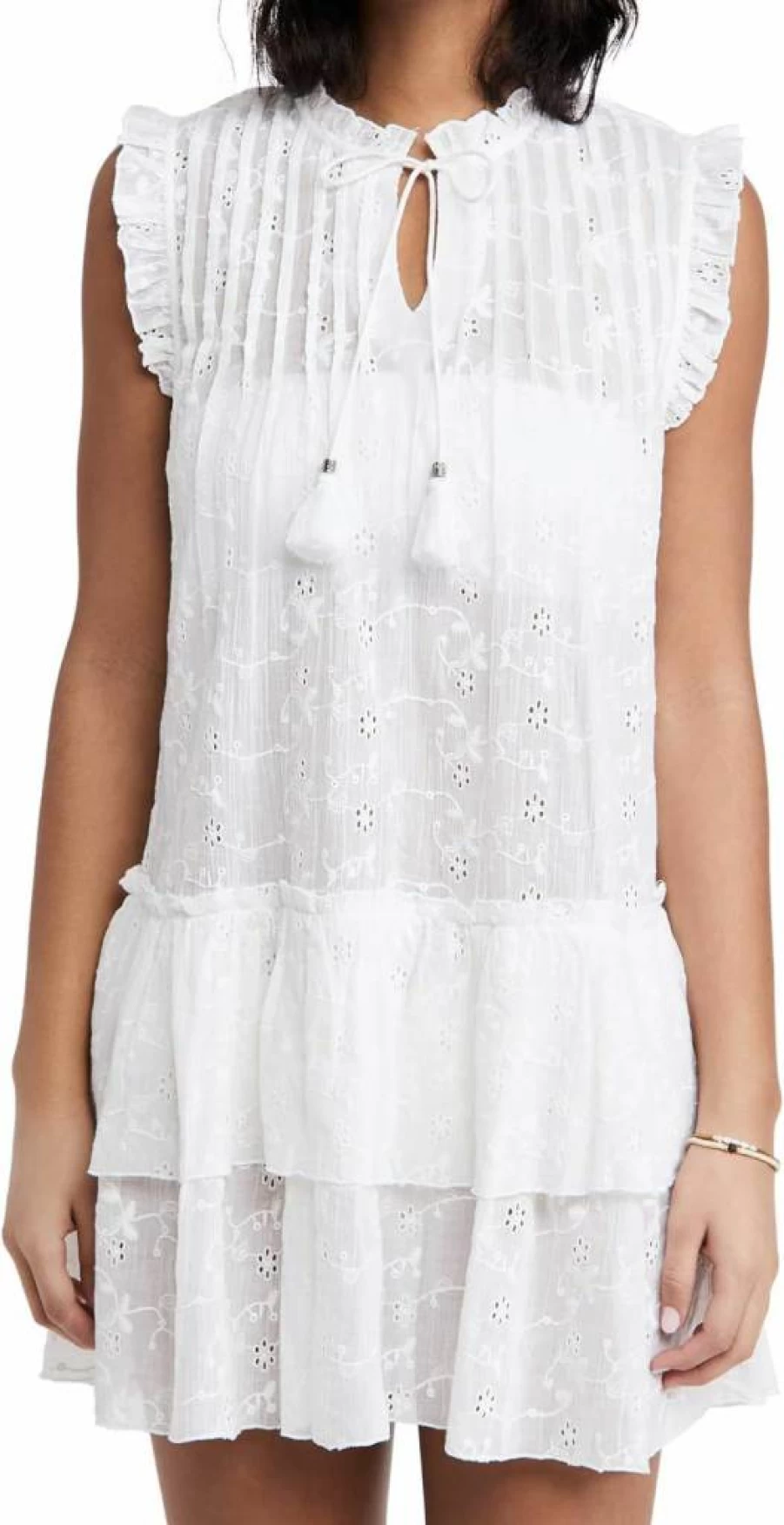 Playa Lucila Women's Eyelet Lace Summer Dress - Floral Boho Chic Maxi Dress