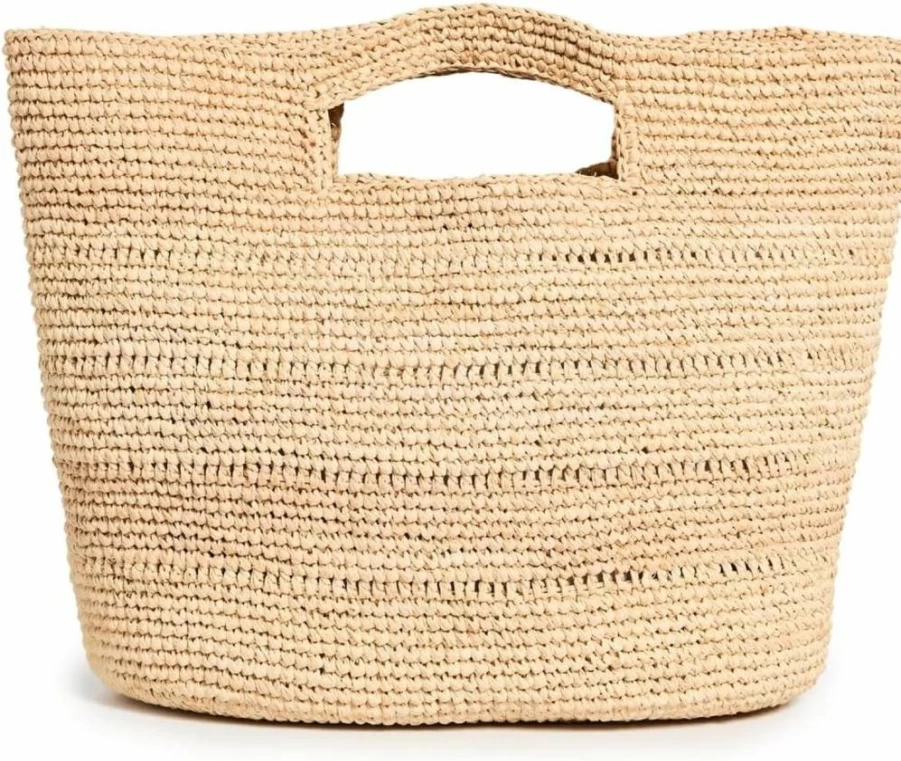 Hat Attack Women's Naomi Handheld Straw Sun Hat - Stylish Summer Beach Accessory