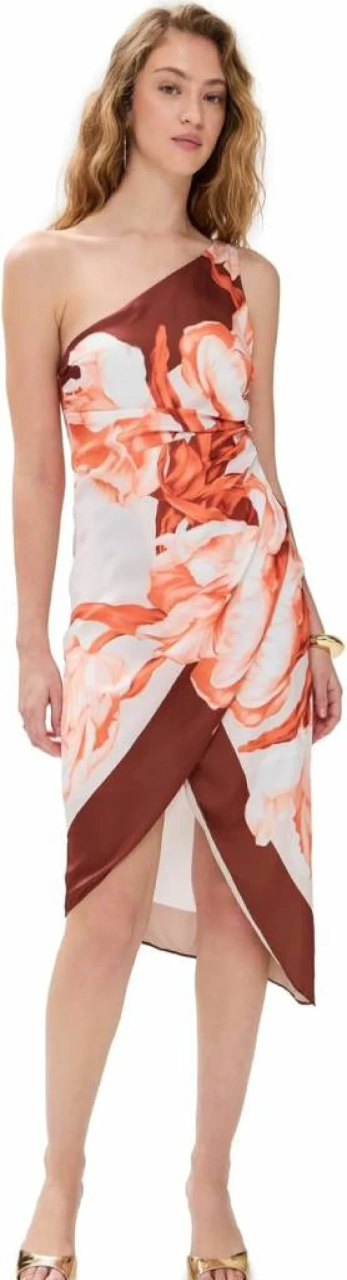 ROCOCO SAND Women's Floral Printed Midi Dress - Elegant A-Line Summer Dress with V-Neck