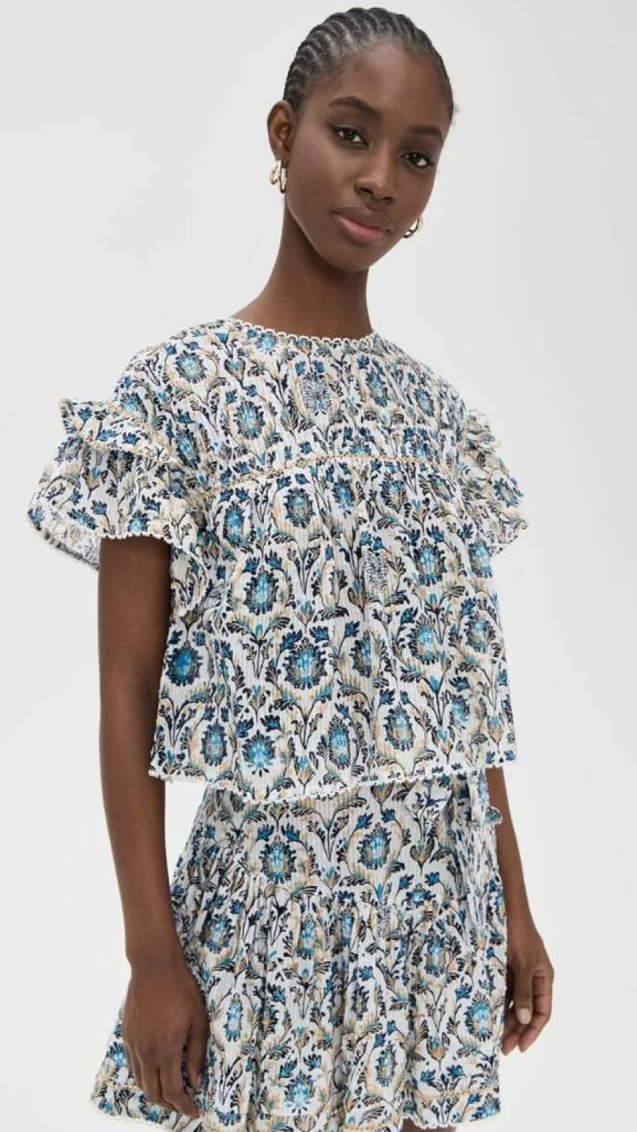 Poupette St Barth Women's Chantal Blouse - Elegant Feminine Top for Casual & Dressy Outfits