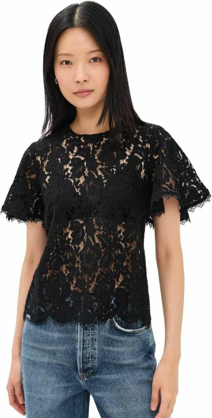 Generation Love Women's Cyndi Lace Blouse - Elegant Feminine Tops for Casual & Party Wear