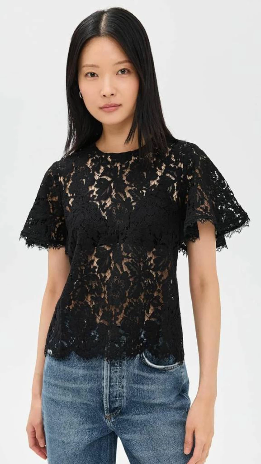 Generation Love Women's Cyndi Lace Blouse - Elegant Feminine Tops for Casual & Party Wear