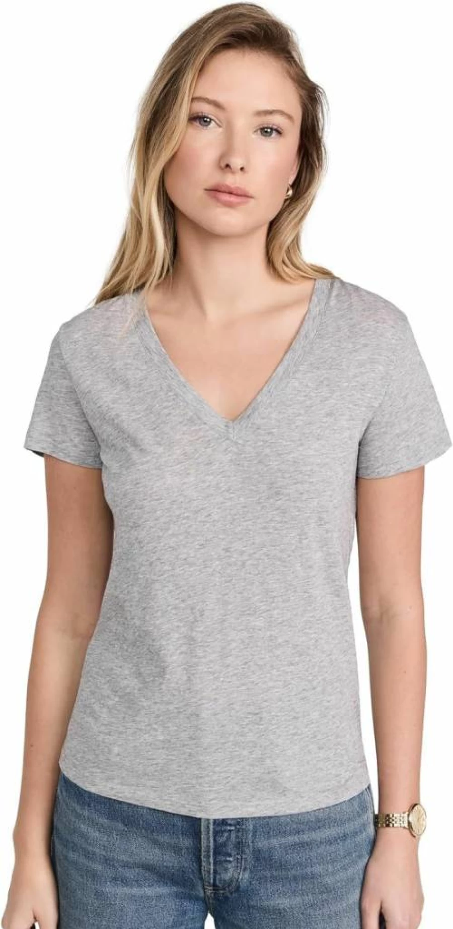 Vince Women's Essential V-Neck T-Shirt - Soft Casual Basic Tee