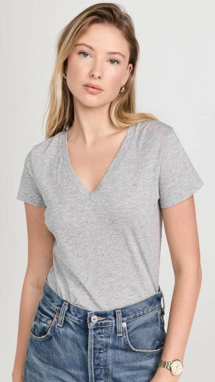 Vince Women's Essential V-Neck T-Shirt - Soft Casual Basic Tee