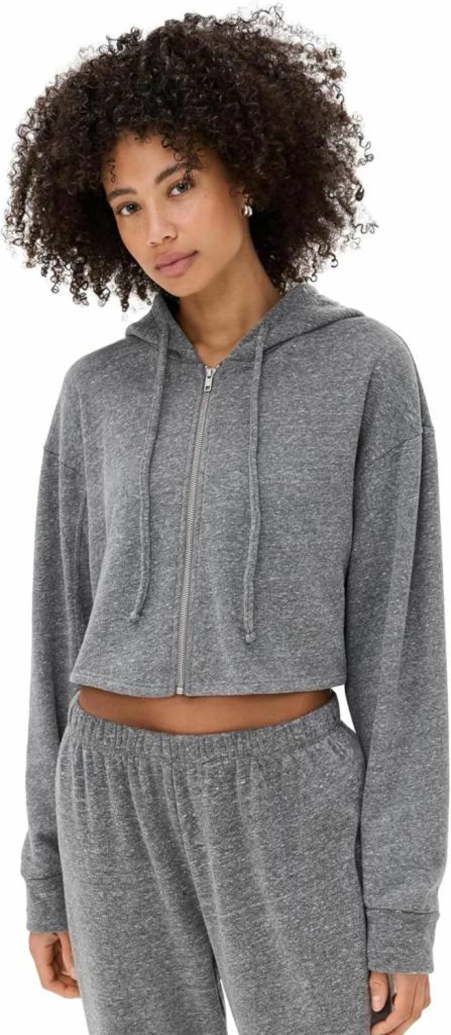 Year of Ours Women's Classic Zip-Up Hoodie | Premium Cotton Sweatshirt with Front Zipper