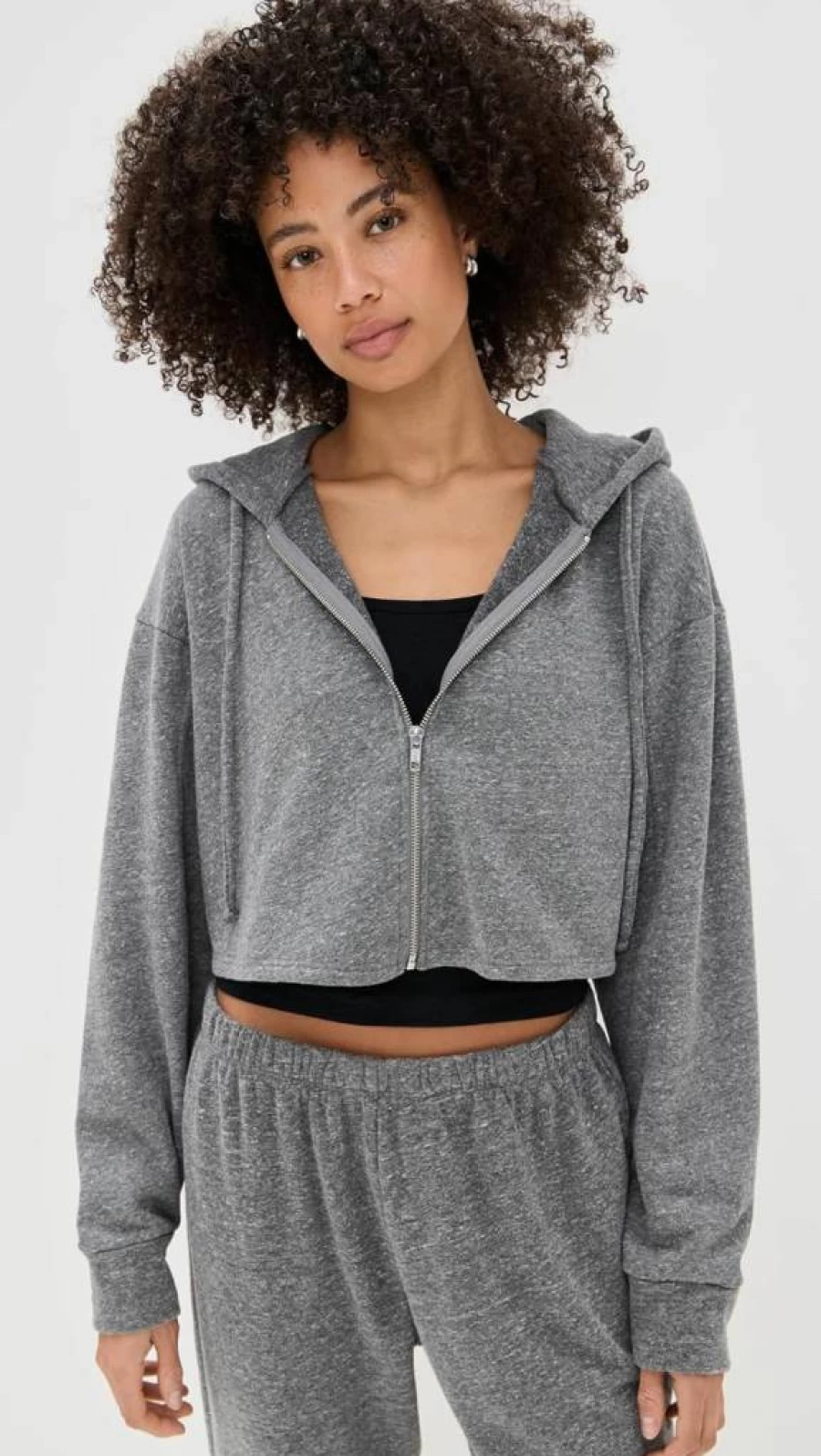 Year of Ours Women's Classic Zip-Up Hoodie | Premium Cotton Sweatshirt with Front Zipper