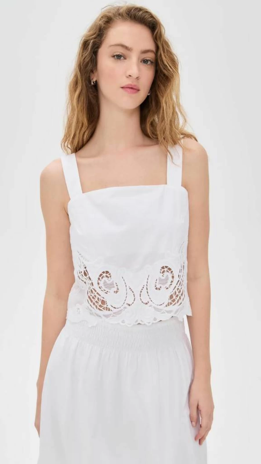 Rag & Bone Women's Clem Lace Tank Top - Stylish Feminine Lace Detail Sleeveless Blouse