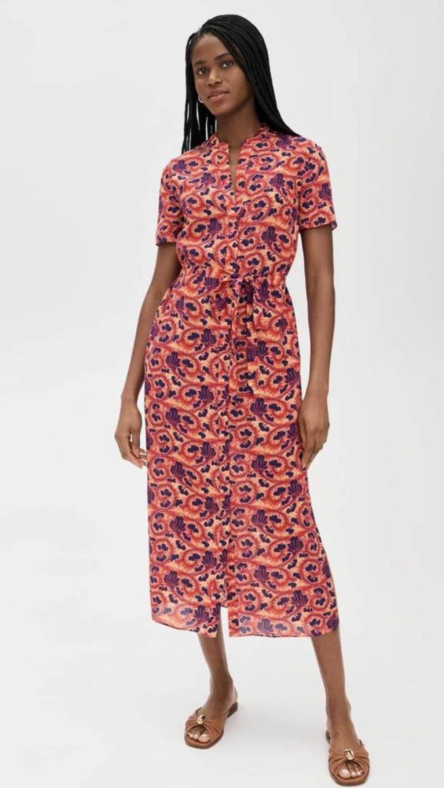 SALONI Women's Vicki Floral Print Midi Dress - Elegant Summer Party Gown