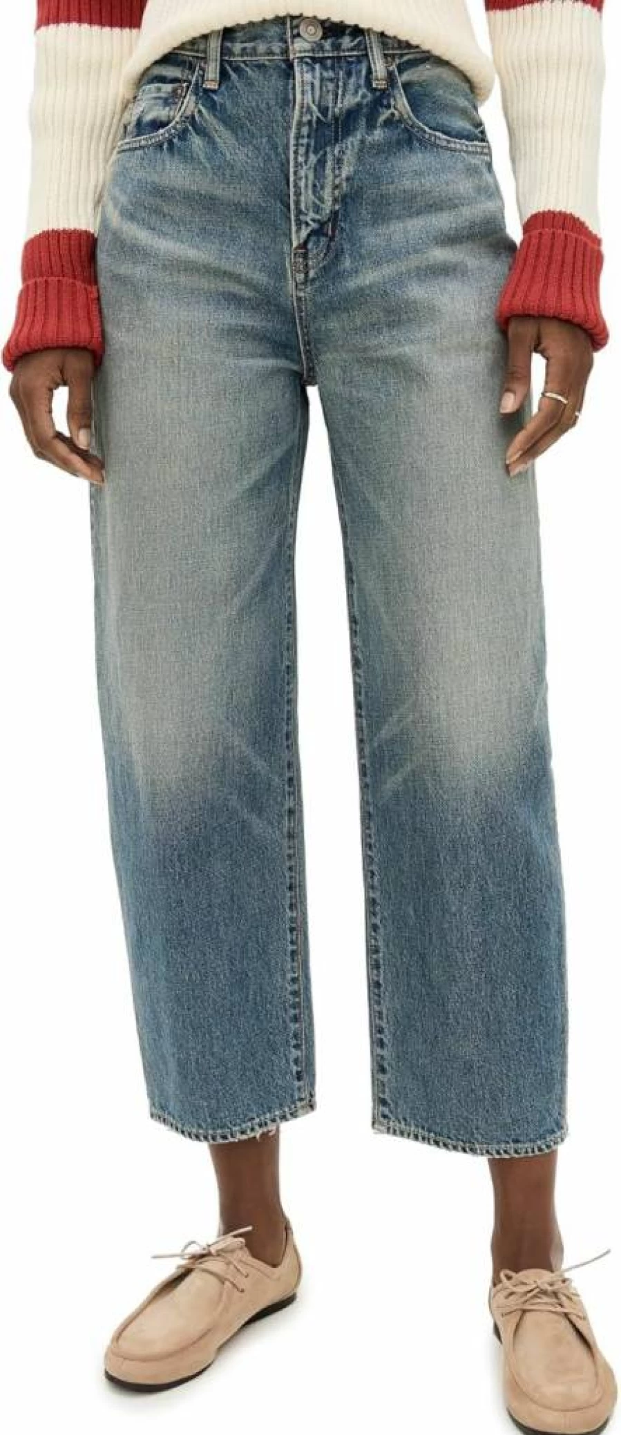 MOUSSY VINTAGE Women's MV Easton High-Waisted Round Hem Wide Leg Pants
