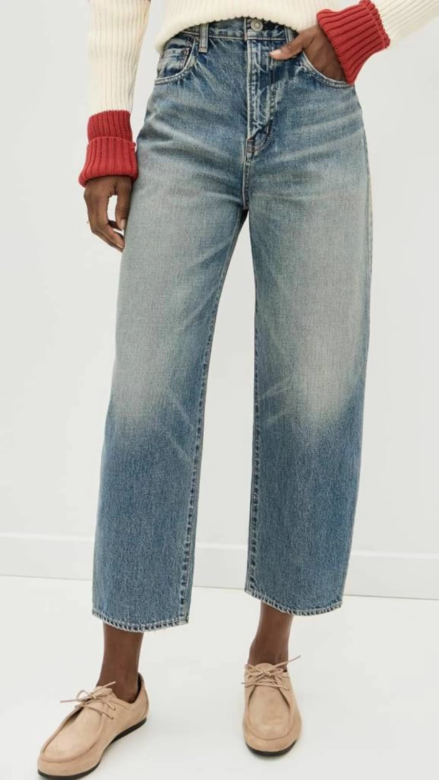 MOUSSY VINTAGE Women's MV Easton High-Waisted Round Hem Wide Leg Pants
