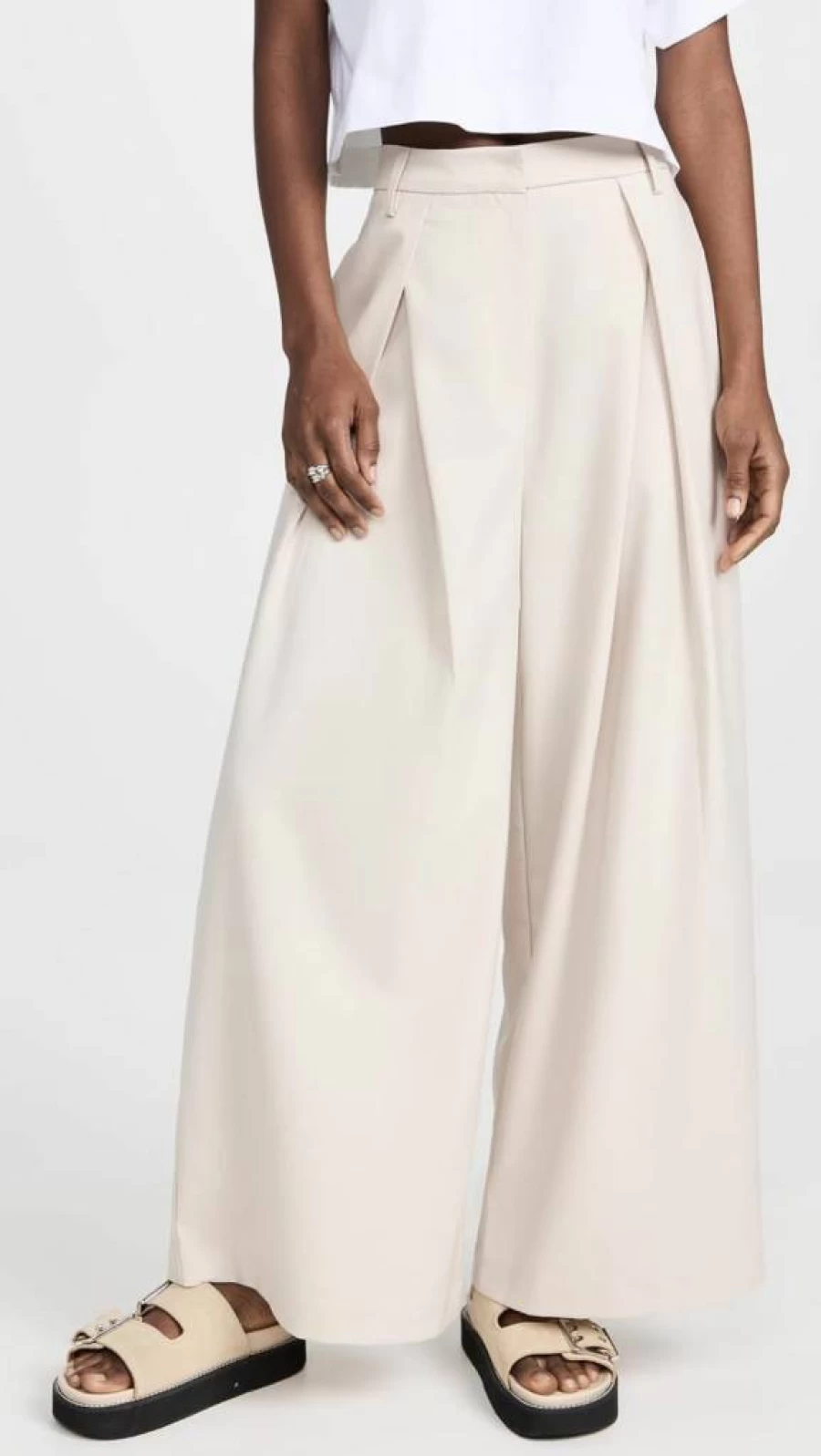 Pixie Market Women's Alew High-Waisted Wide Leg Pants - Trendy Casual Trousers for Women