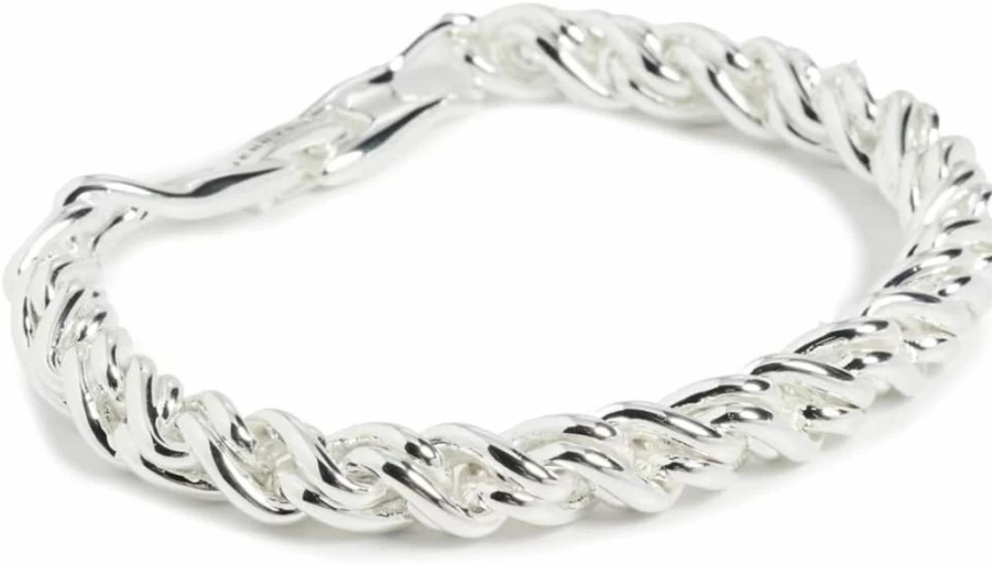 JENNY BIRD Rizzo Sterling Silver Bracelet for Women | Minimalist Adjustable Bangle