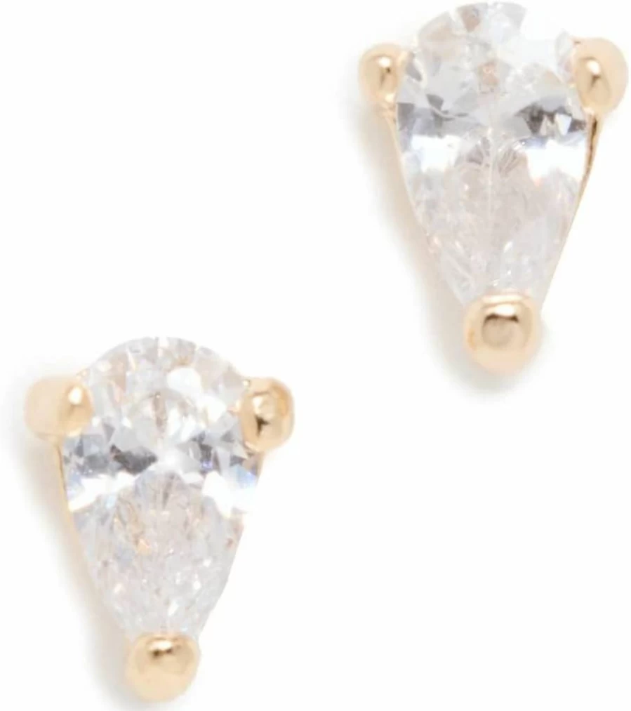 SHASHI Women's Cherina Stud Earrings - Elegant Gold-Tone Studs for Everyday Wear
