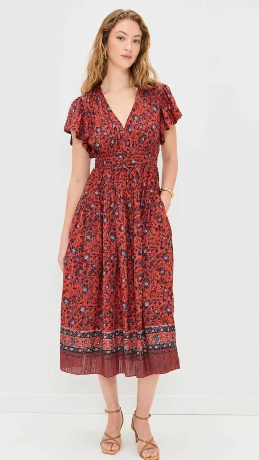 Ulla Johnson Women's Lyria Dress - Floral Printed Bohemian Maxi Dress for Women