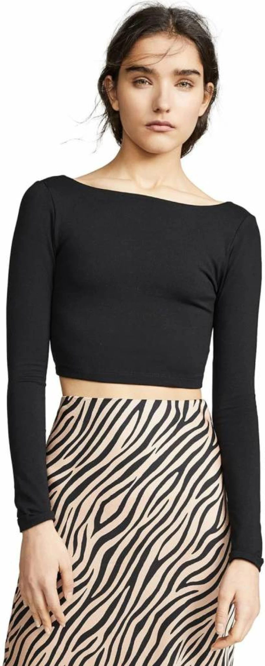 Susana Monaco Women's Scoop Neck Crop Top - Stylish Backless Summer Blouse