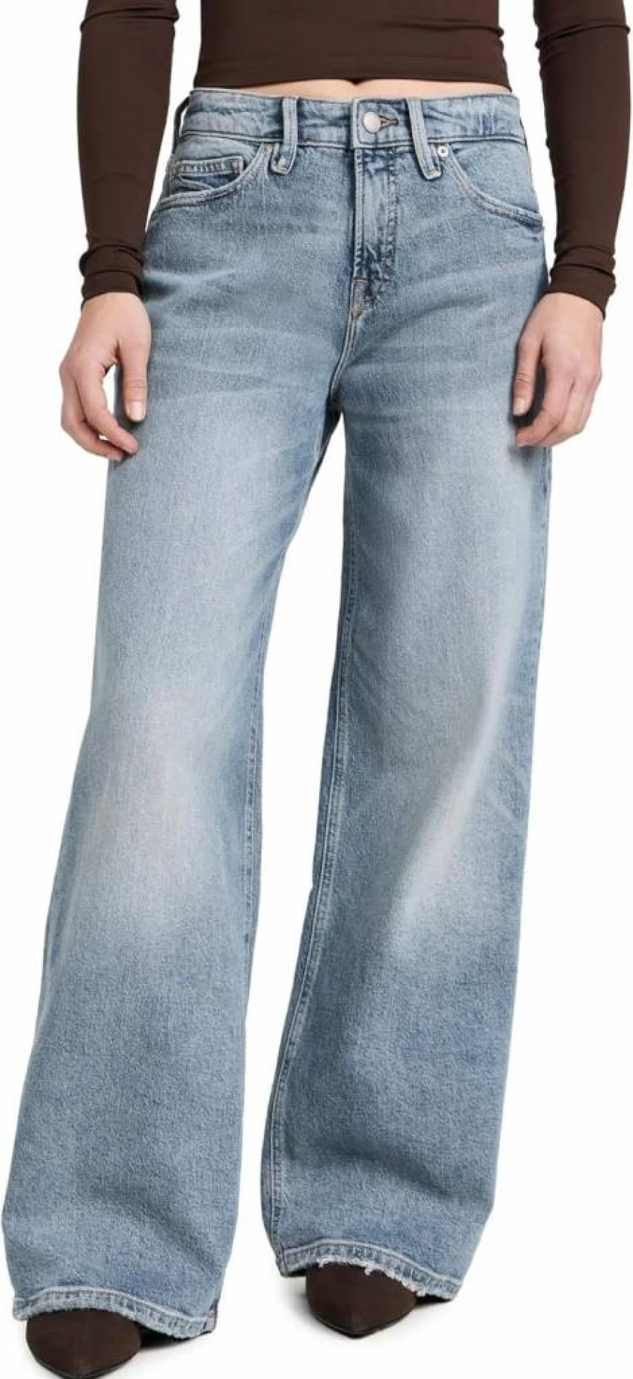 Good American Women's Petite Ease Jeans - Comfort Fit Denim for Petite Sizes
