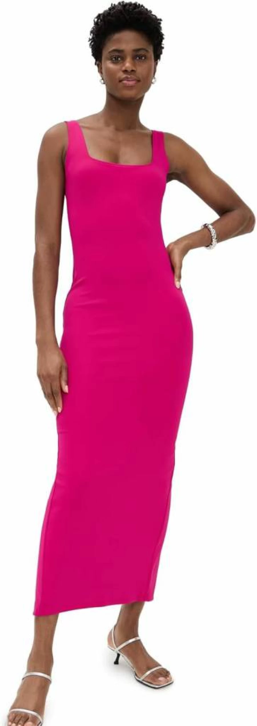 Good American Women's Scuba Modern Maxi Dress - Stretchy Comfortable Tank Dress for Women