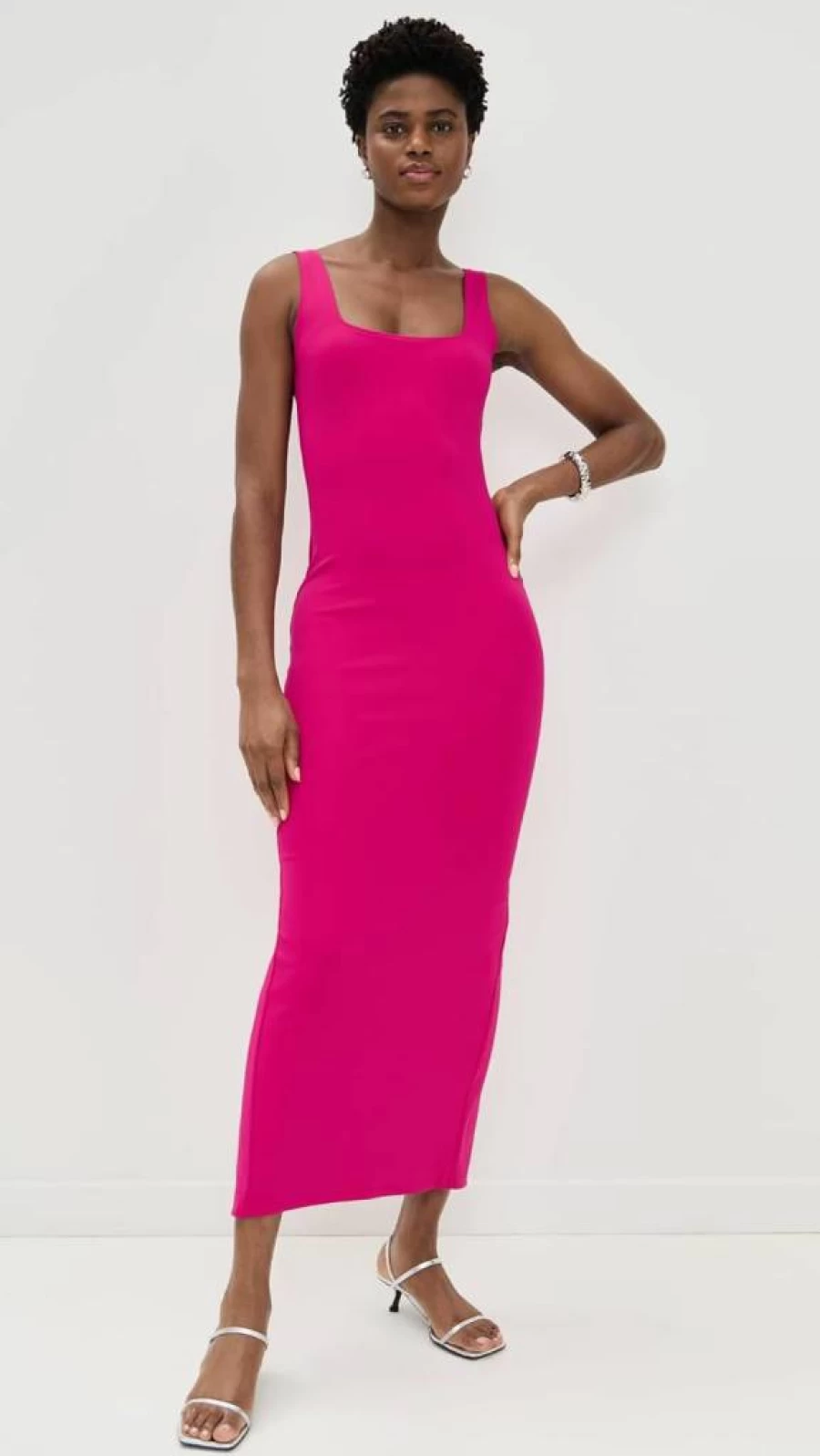 Good American Women's Scuba Modern Maxi Dress - Stretchy Comfortable Tank Dress for Women