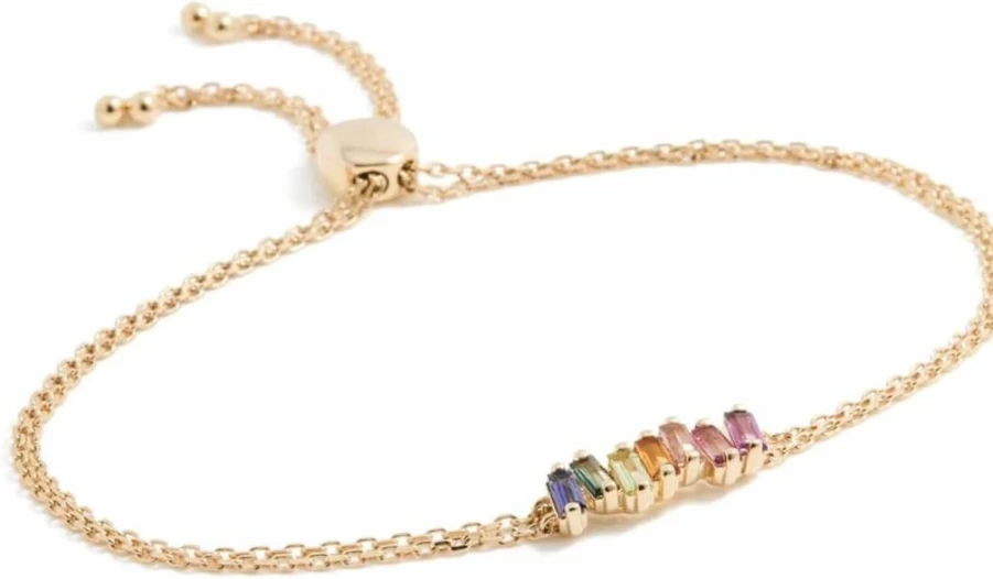 Suzanne Kalan 14K Yellow Gold Adjustable Bar Chain Bracelet for Women
