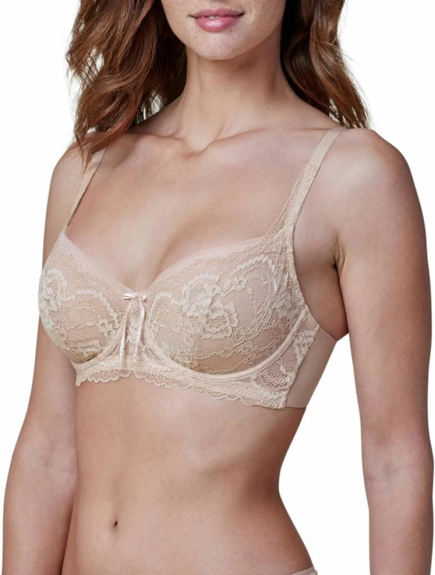 Skarlett Blue Women's Minx Balconette Bra - Unlined Underwire Lace Bralette for Comfort and Support