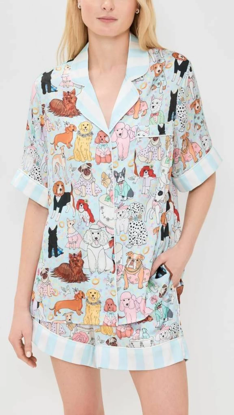 Karen Mabon Women's Summer Floral Print Short Sleeve Top and Shorts Set