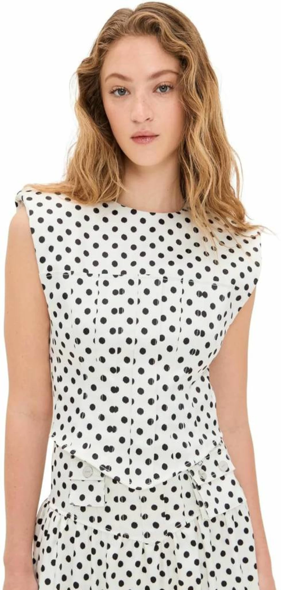 Ganni Women's Printed Corset Blouse in Double Satin - Floral Fashion Top