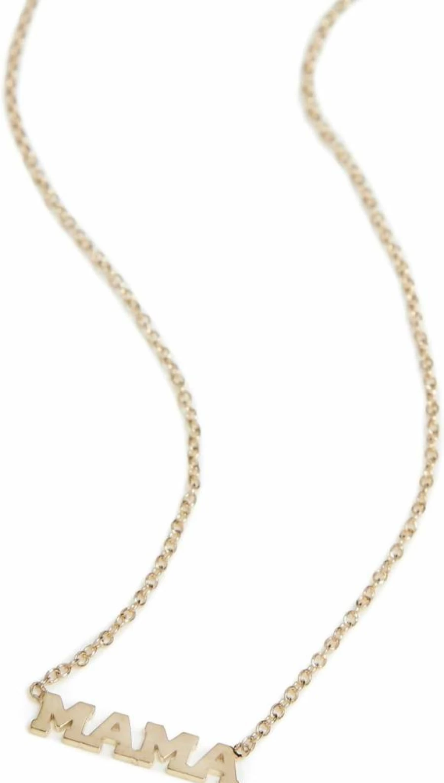 ZOE CHICCO 14K Gold Itty Bitty Words Necklace for Women - Minimalist Dainty Personalized Name Pendant