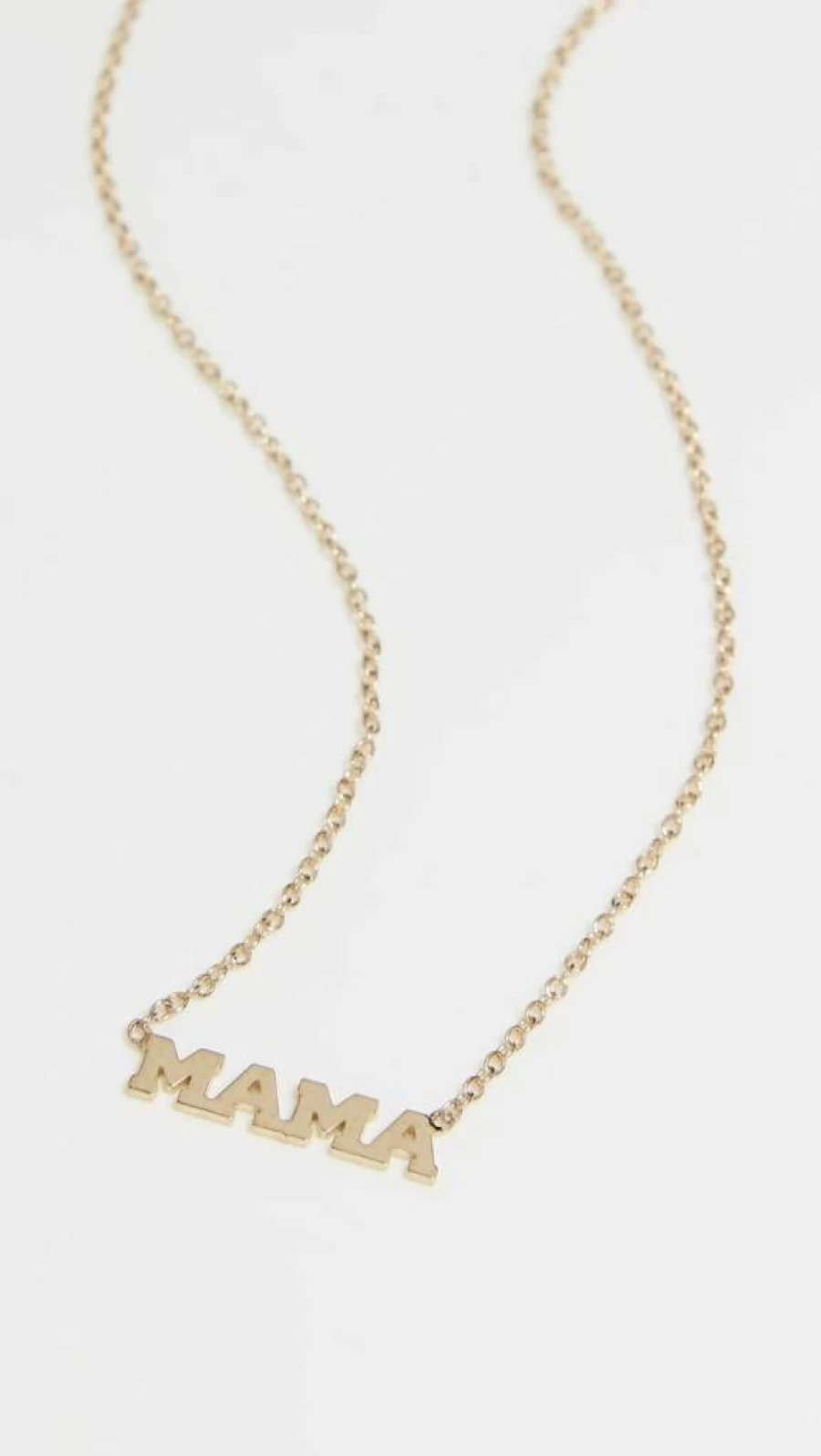 ZOE CHICCO 14K Gold Itty Bitty Words Necklace for Women - Minimalist Dainty Personalized Name Pendant