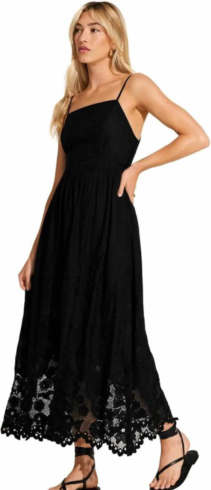 Vitamin A Women's Floral Embroidered Swim Cover Up Dress - Beachwear Tunic