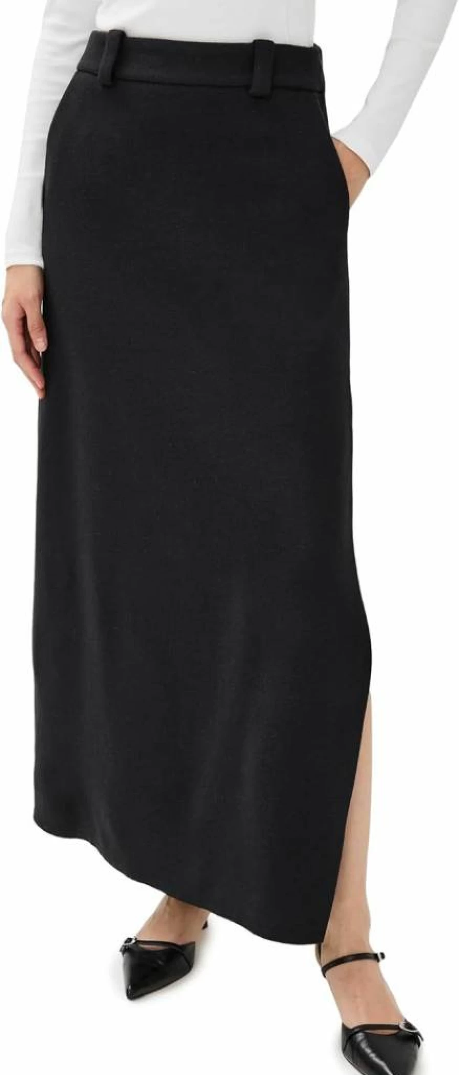 ALOHAS Women's Falgar Black Skirt - Stylish High-Waist Mini Skirt for Women