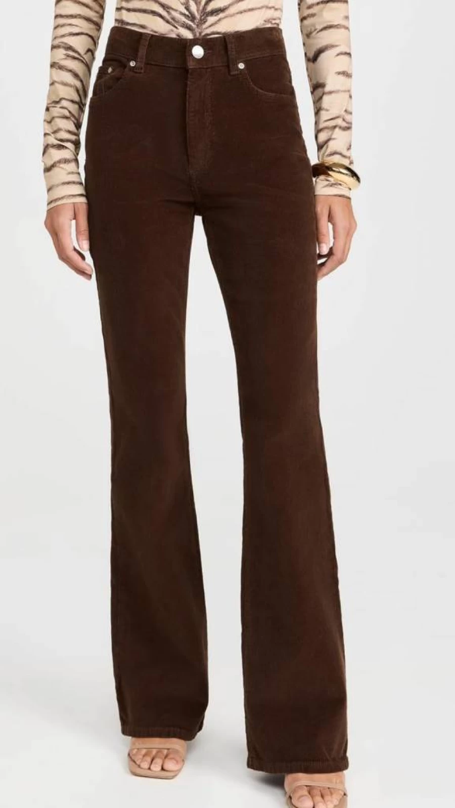 DL1961 Women's Bridget High Rise Instasculpt Corduroy Jeans - Bootcut Stretch Denim Pants