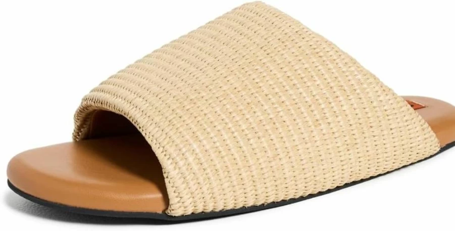 SIMON MILLER USA Women's Raffia Bubble Slides - Comfortable Summer Sandals