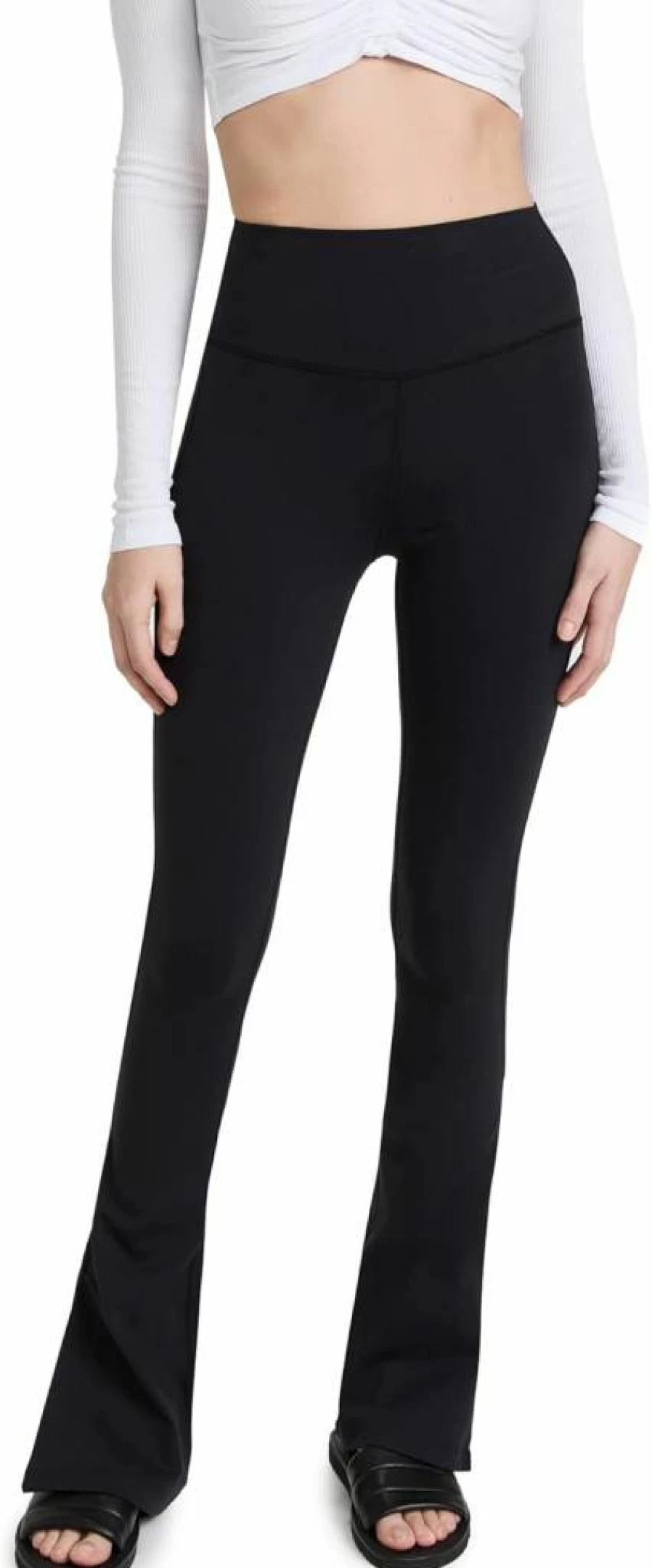 SPLITS59 Women's Raquel High Waist Flared Leggings - 32" Supplex Yoga Pants for Workout & Comfort