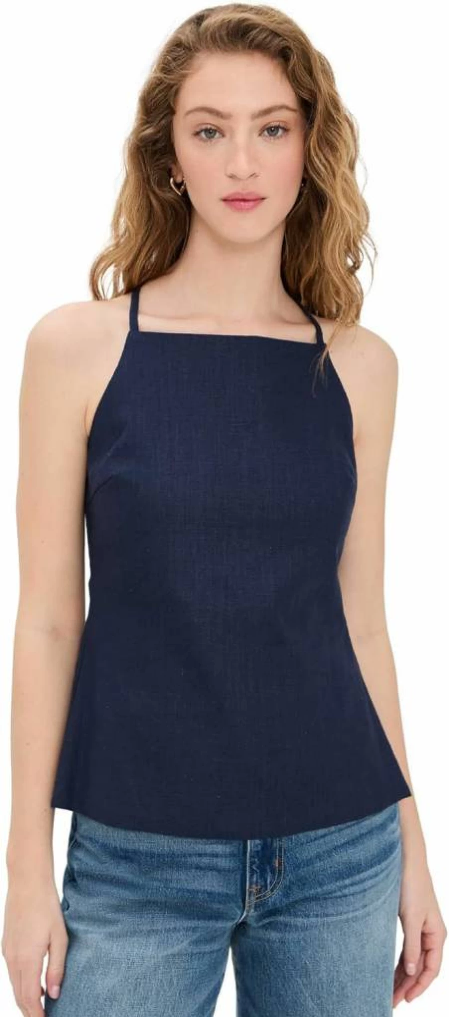 Line & Dot Women's Floral Wrap Apron Top with V-Neck & Tie Waist