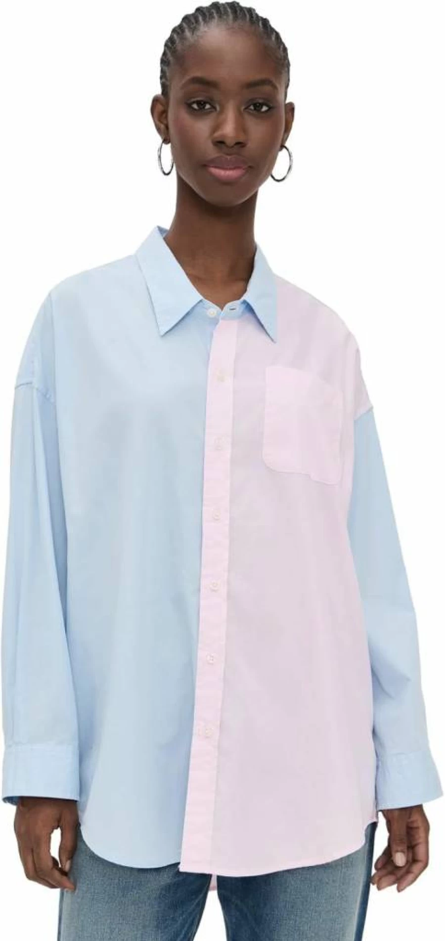 Denimist Women's Stylish Button Front Shirt - Classic Denim & Casual Tops