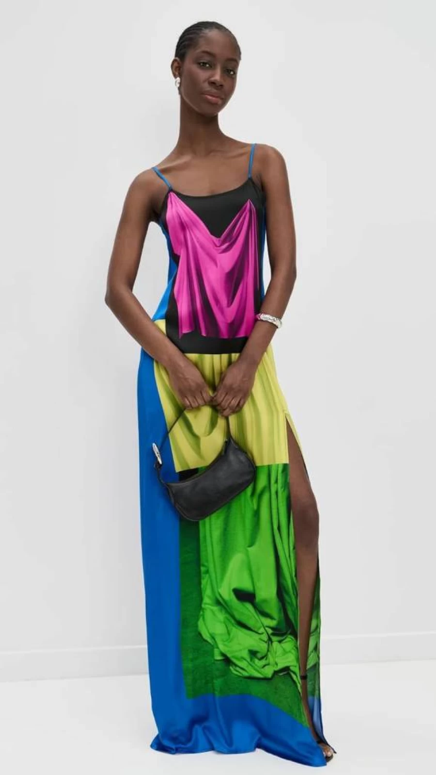 BruceGlen Women's Elegant Drape Maxi Slip Dress - Flowy Long Evening Gown for Casual & Formal Wear